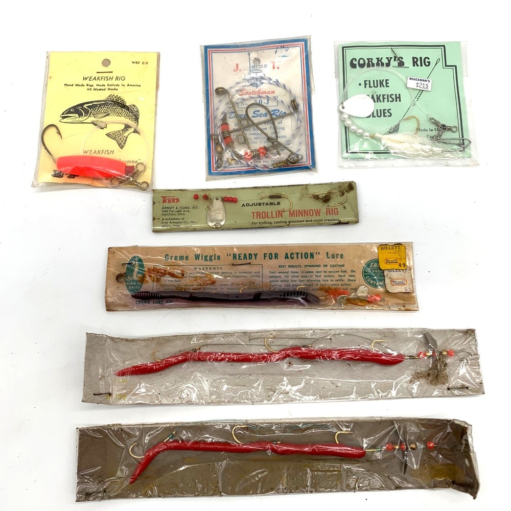 Mixed Vintage‎ Fishing Lures Rigs Creme Arndt Scotchman Multi Color Tackle Lot